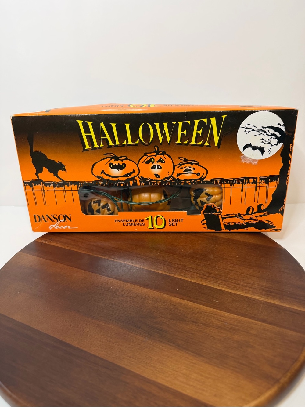 Vintage Danson Decor 10 Light Pumpkin Jack O Lantern String Lights Woolworth